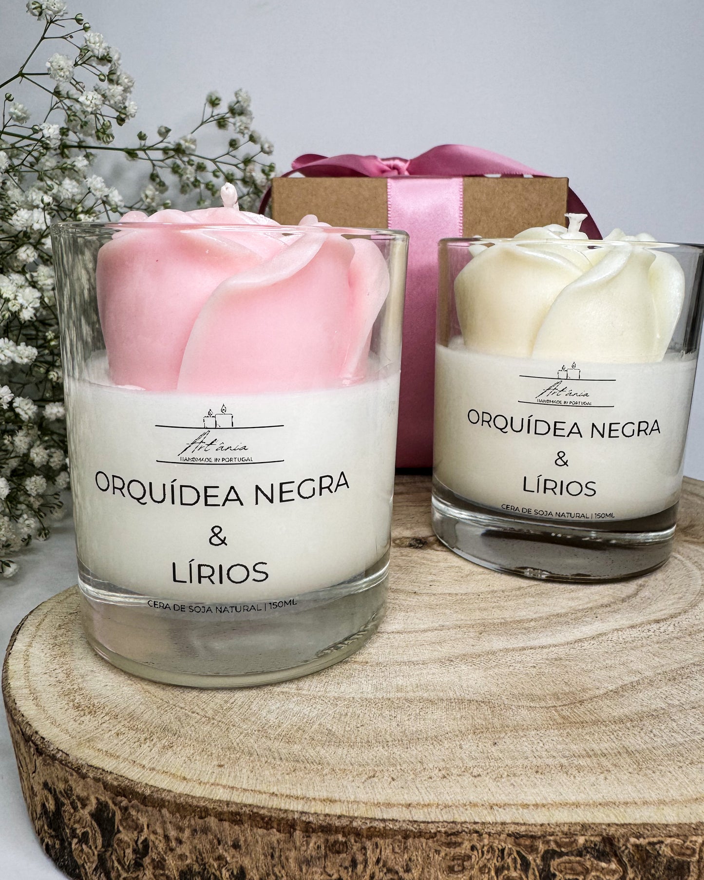 VELA ORQUÍDEA NEGRA & LÍRIOS