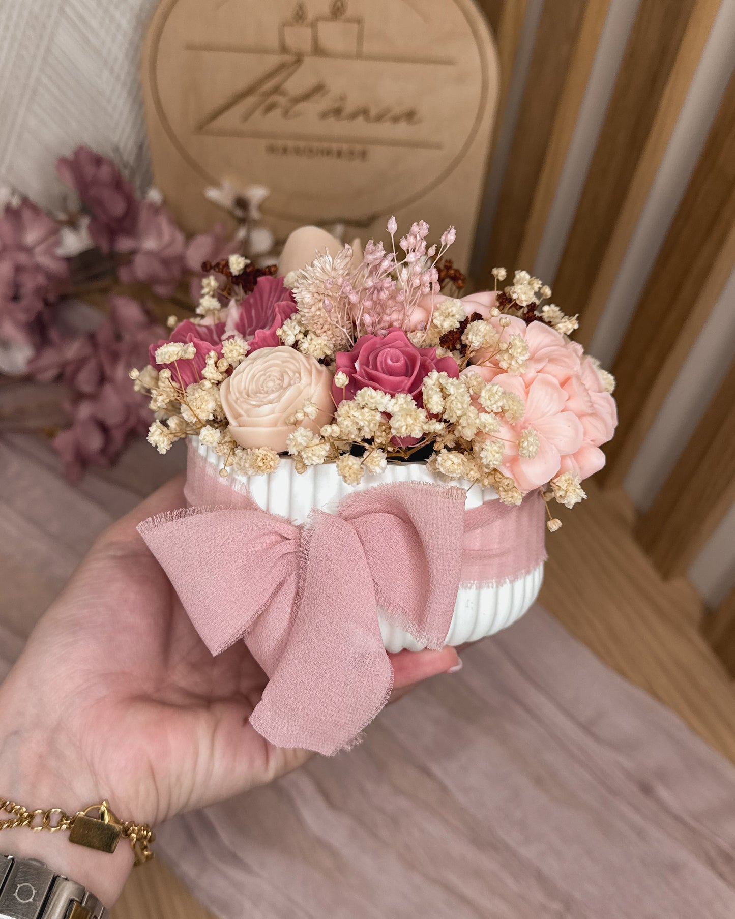 ARRANJO FLORAL ROSÉ - PEQUENO