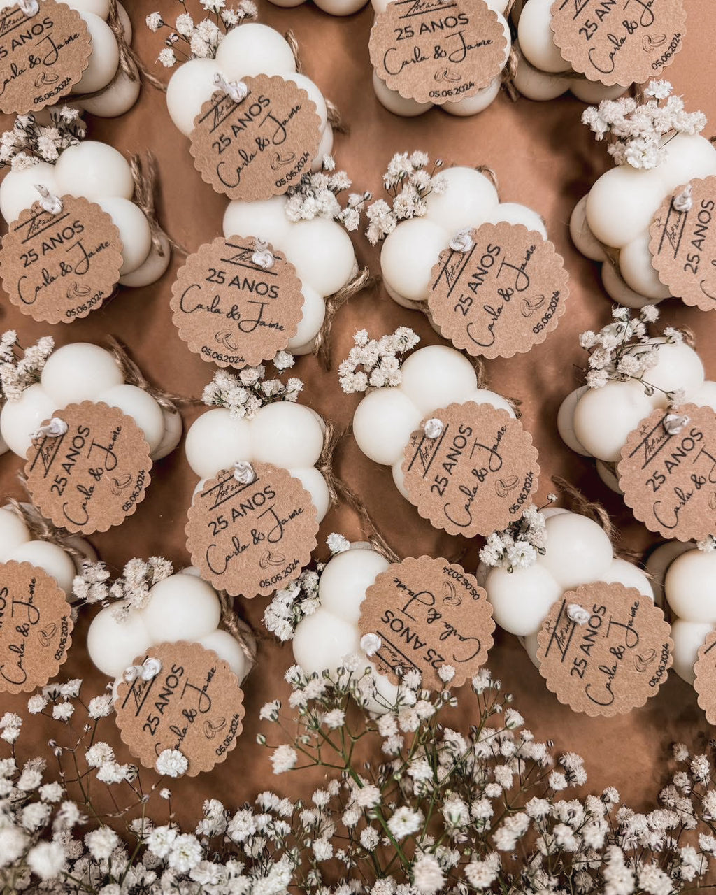VELA MINI BUBBLE COM FLORES