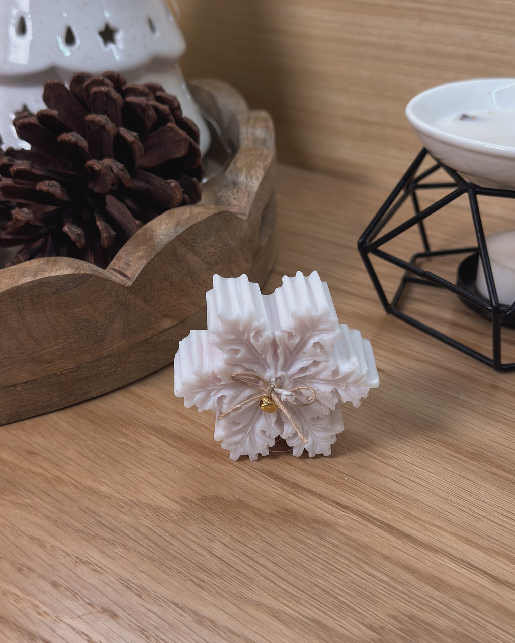 VELA DECORATIVA | FLOCO DE NEVE