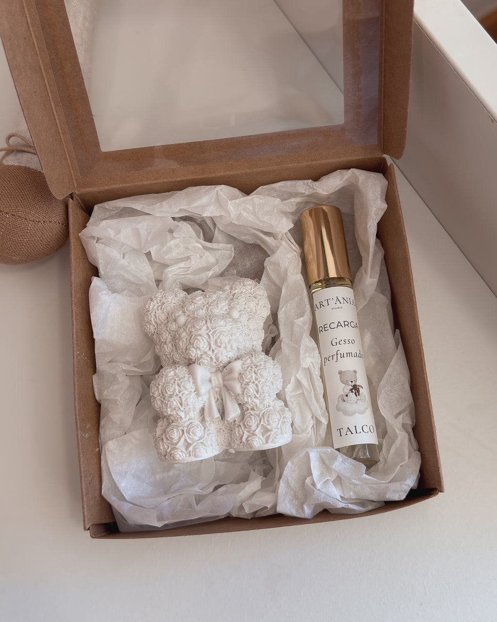 COFFRET URSINHO COM LAÇO | GESSO PERFUMADO