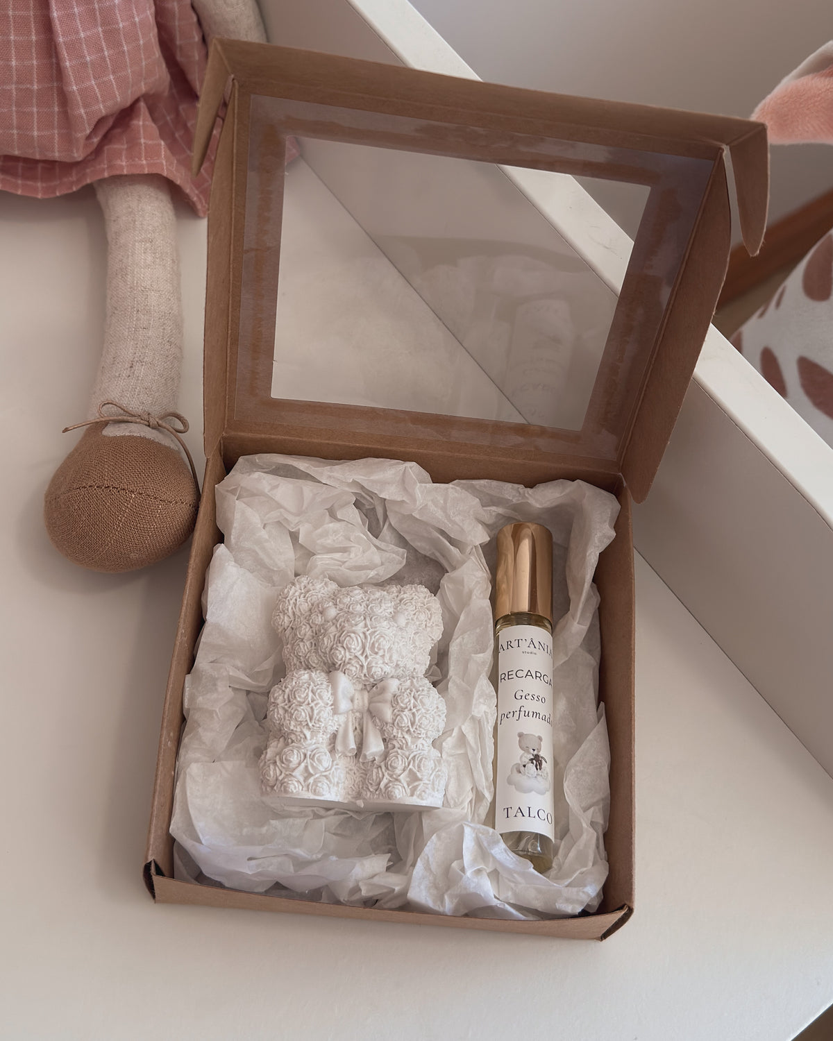 COFFRET URSINHO COM LAÇO | GESSO PERFUMADO