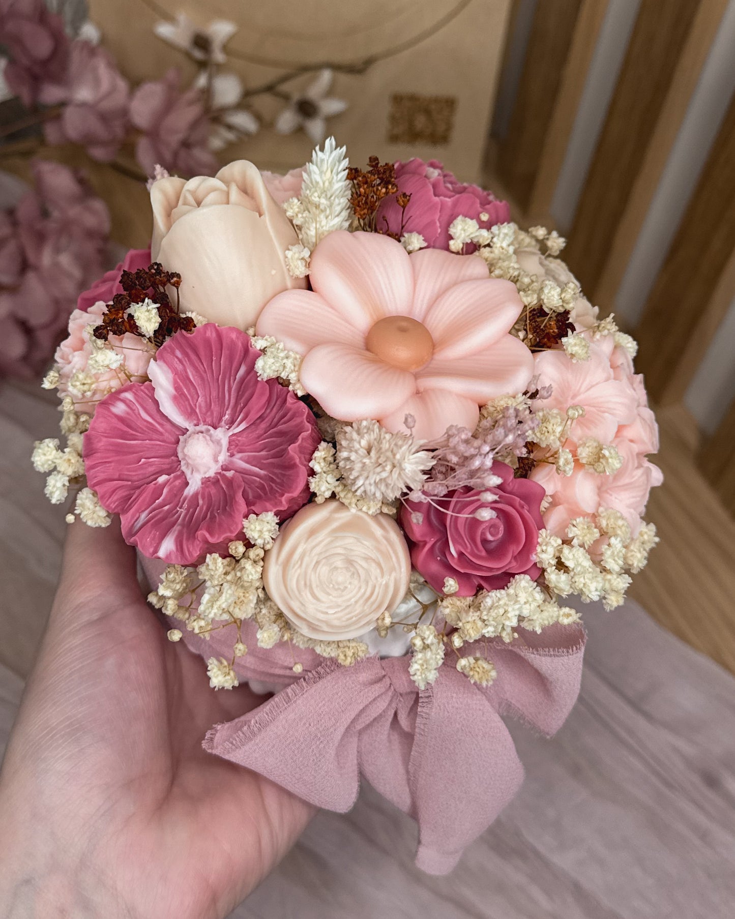 ARRANJO FLORAL ROSÉ - PEQUENO