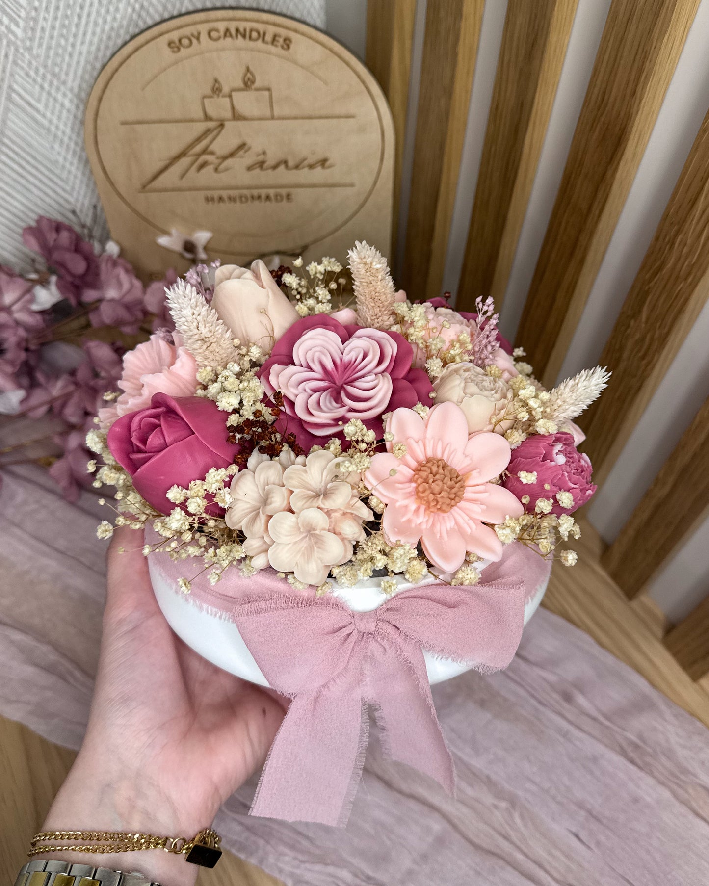 ARRANJO FLORAL ROSÉ
